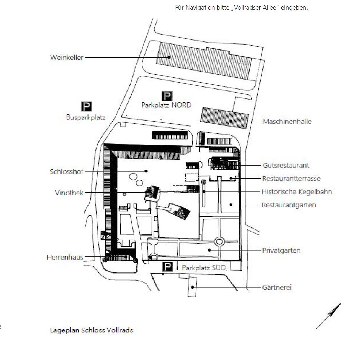 Lageplan Schloss Vollrads